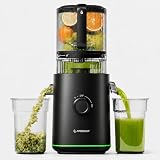 AMZCHEF extractor de zumos 600 W negro mate