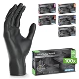 ARNOMED guantes de nitrilo negros 100 uds