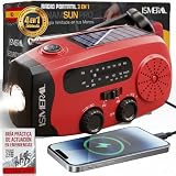 Radio solar de emergencia con manivela