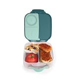 b.box Mini Lunch Box fiambrera infantil tipo bento con 3 compartimentos, 2 herméticos sin BPA