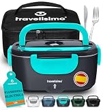 TRAVELISIMO Fiambrera Electrica 100W Taper Electrico para Comida 1,5L