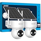GNCC 2PCS Camara Vigilancia WiFi Exterior Solar con Bateria Sin Cables
