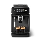 PHILIPS Serie 2200 Cafetera Espresso Automática - 2 Cafés, Pantalla Táctil, Espumador de Leche