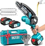 SEESII mini motosierra de bateria 6 pulgadas