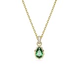 Swarovski Chroma colgante verde tono dorado