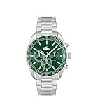 Lacoste reloj de acero plata y verde