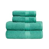 Amazon Basics juego de toallas verde