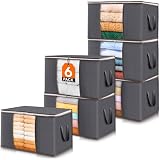 Lifewit cajas de almacenaje 60 L pack de 6