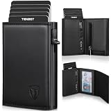 TENBST cartera slim de cuero con RFID