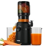 Fretta Extractor de Zumos y Verduras, Apertura de 108MM y Capacidad de 1L Licuadora Prensado en Frio