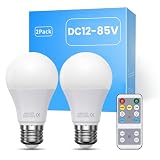 Bombilla LED E27 12V con mando a distancia pack 2