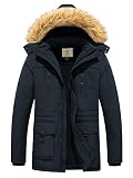 WenVen chaqueta de invierno de hombre con capucha